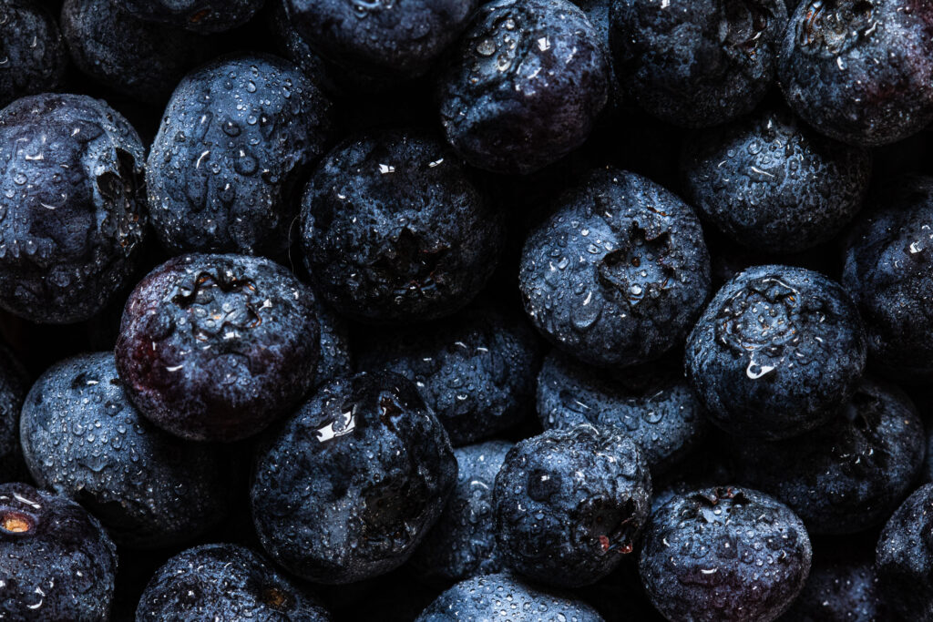 Macro Blueberries